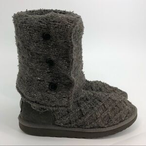 UGG Lattice Cardy Boots in‎ Charcoal Grey Boots Size Womens 7